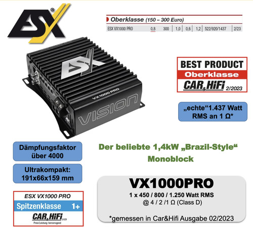 Esx vx1000pro mono class - vx1000pro, d