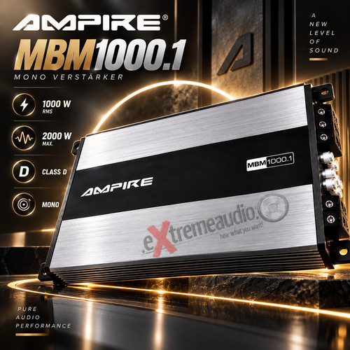Ampire mbm1000 1 kanal - mbm1000.1-2g, 1-kanal